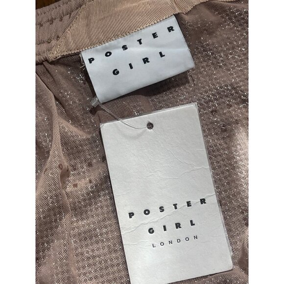 Poster Girl Rhinestone Syphera Skirt in Aperol Spritz XSmall New Women Chainmail - Picture 11 of 15